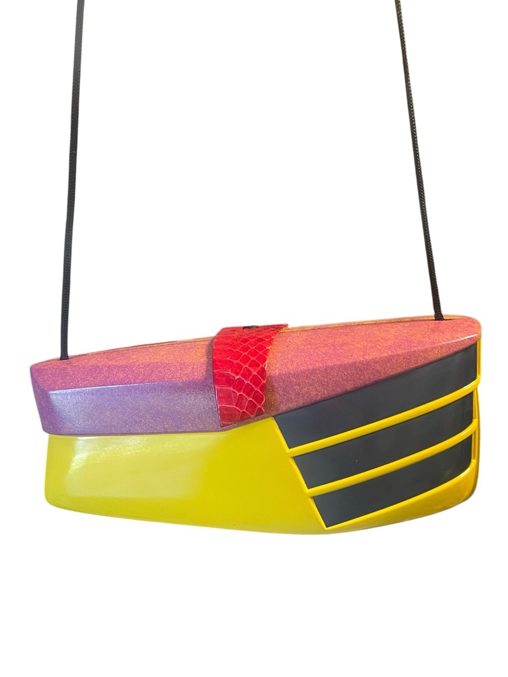 *RARE* Vintage Marc Levine Hand-Sculpted Pop-Art Lacquer Purse